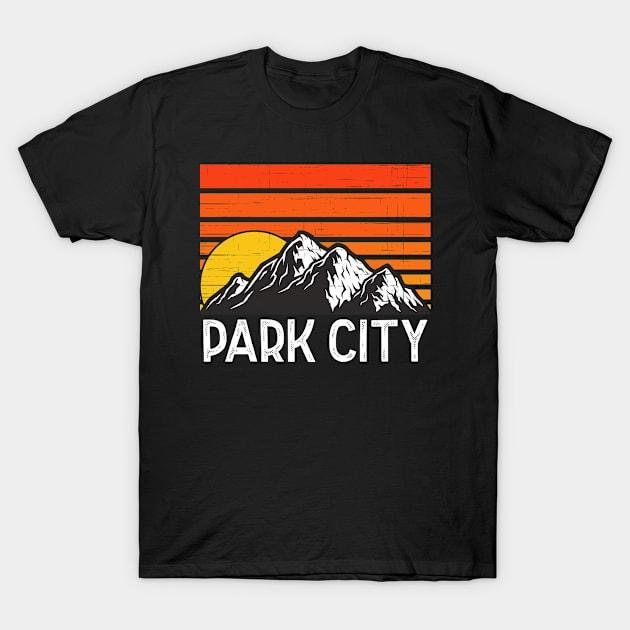 Retro Vintage Park City Utah T-Shirt by JKFDesigns